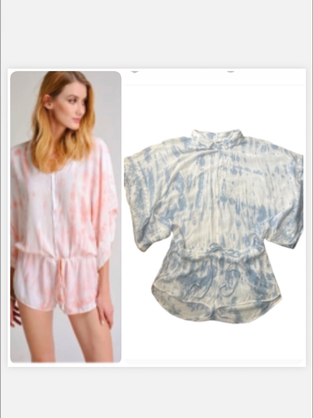 Honey Belle Blue tye dye  festival  ready soft girl romper